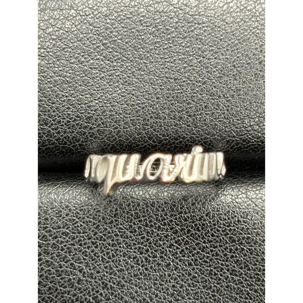New Condition Sterling Silver Aquarius Zodiac Ring Size 7 G8